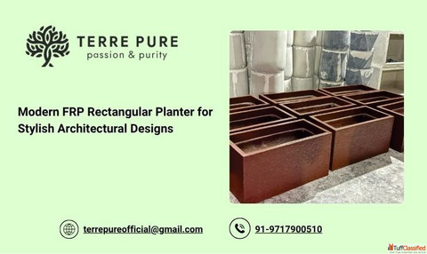 Modern FRP Rectangular Planter for Stylish Architectural Designs