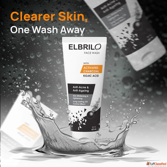 Elbrilo Face Wash Deep Clean with Charcoal Papaya Power