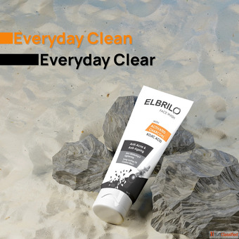 Elbrilo Face Wash Deep Clean with Charcoal Papaya Power