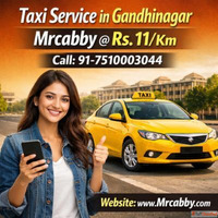 Book Taxi Service in Gandhinagar Easily at 11Km with Mrcabby