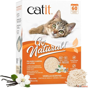 Natural Pea Husk Cat Litter Vanilla - Best Clumping Cat Litter