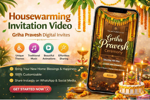 Housewarming Invitation Video in Jaipur Manav Invites