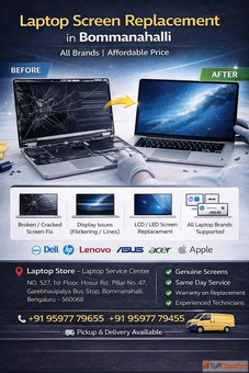 Laptop Screen Replacement in Bommanahalli All Brands Best Price