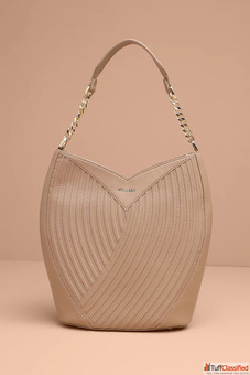 Elegant Beige Tote Handbag for Women Large Capacity Daily Use Bag