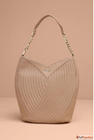 Elegant Beige Tote Handbag for Women Large Capacity Daily Us...