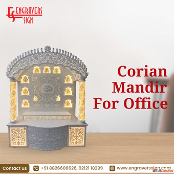 Corian Mandir for Office for Elegant and Peaceful Spaces