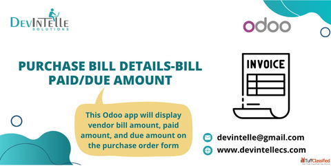 Purchase Bill Details with Paid and Due Amount in Odoo