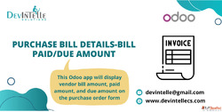 Purchase Bill Details with Paid and Due Amount in Odoo