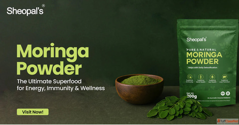 Sheopal's Moringa Powder is organic moringa leaf powder