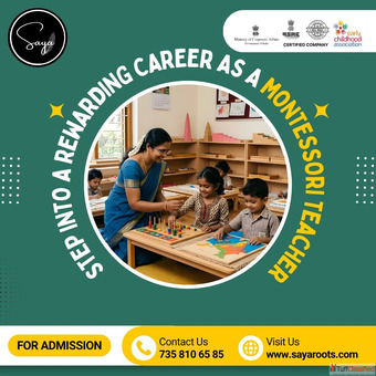 Best Online Teacher Training Institute Montessori Certification - Saya Roots