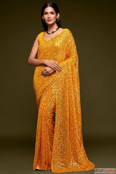 Shop Pre Draped Saree - Quick Glam Look