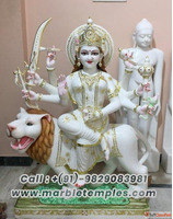 Premium Durga Maa Marble Statue for Home Temple