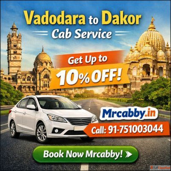 Instant Vadodara to Dakor Cab Service Booking at Best Fare