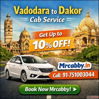 Instant Vadodara to Dakor Cab Service Booking at Best Fare