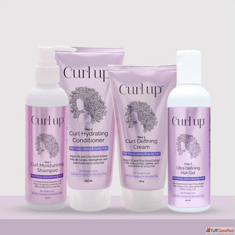 Curly Hair Styling Bundle with Defining Gel Frizz-Free Curl Routine