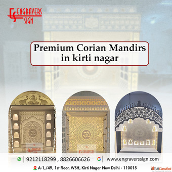 Premium Corian Mandirs in Kirti Nagar for Elegant Spaces