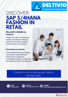 SAP S4HANA Fashion Retail Implementation Services Deltivio Experts