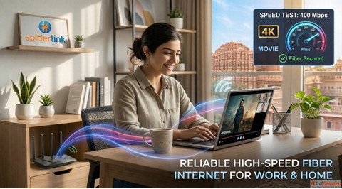 High Speed 400 Mbps Fiber Broadband Service in Jaipur