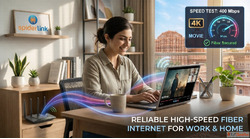 High Speed 400 Mbps Fiber Broadband Service in Jaipur