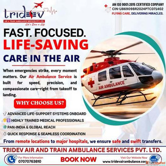 ICU Air Ambulance Services in Delhi - Tridev Air Ambulance