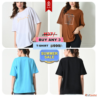Printed T-shirt for women In just 999- by Zicada