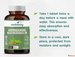 Buy Ayurvedic Vedabay Ashwagandha Tablets for Stress Sleep S...