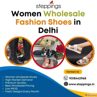 Buy Bulk Trendy Women wholesale fashion shoes in delhi by Stepping