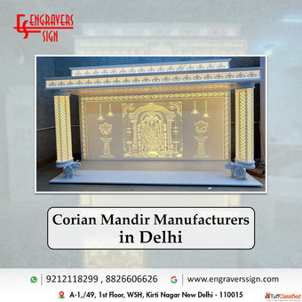 Corian Mandir Manufacturers in Delhi for Elegant Designs