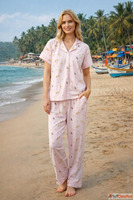 Buy Printed Short Sleeve Pajama Night Suit Set For Women By ...