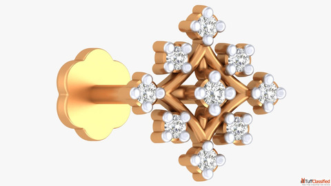 IGI certified diamond nose pin under 8000 Under 8k Kesav Diamond