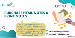 Purchase HTML Notes Print Notes in Odoo