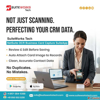 SuiteWorks Tech NetSuite OCR Business Card Capture App Automate CRM Data