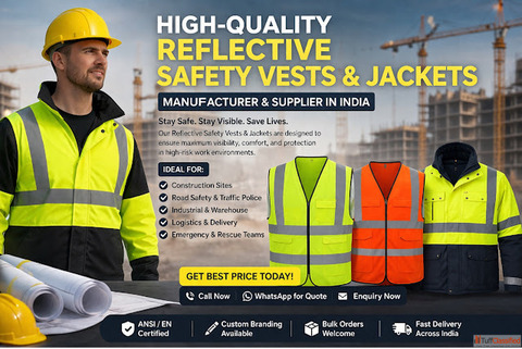 Reflective Safety Vests Jackets Manufacturer in India