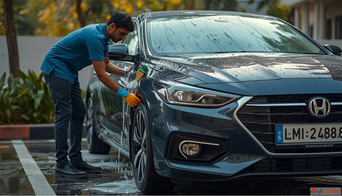 Convenient Doorstep Car Wash Service at Your Home