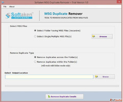 Softaken MSG Duplicate Remover Software