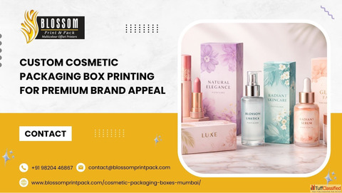 Custom Cosmetic Packaging Box Printing for Premium Brand Appeal Mumbai