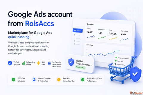Google Ads account from RoisAccs -  Marketplace for Google Ads quick running.