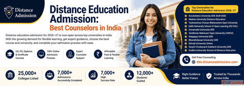 Distance education admission 2026-27 is open. Get expert counseling