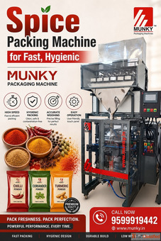 Spice Packing Machine for Fast Hygienic - Munky Packaging Machine