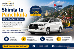 Shimla to Panchkula One Way Taxi Service BookUrTaxi