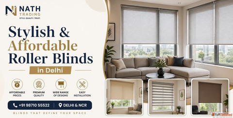 Stylish Affordable Roller Blinds in Delhi Nath Trading