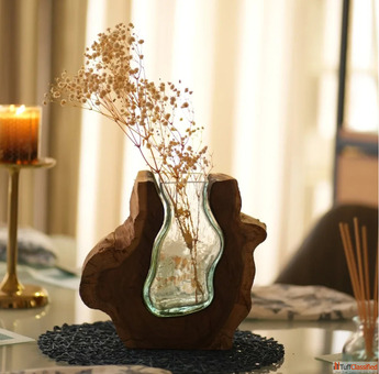 Curved Glass Roots Table Vase Decor Inspired by Nature's Art