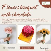 Fresh Flowers bouquet with chocolate in Chennai