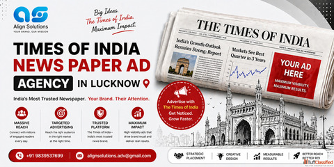 Times of India News Paper Ad agency in Lucknow