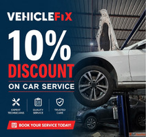 Get 10 OFF on Premium Car Service at VehicleFix