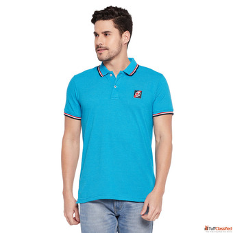 Men Half Collar Tshirt Cotton Casual T-Shirt for Men Stylish Solid Polo Style Tee Comfortable Everyd