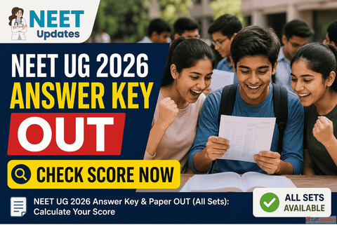 NEET UG 2026 Answer Key All Sets - Download PDF Check Solutions Calculate Your Score