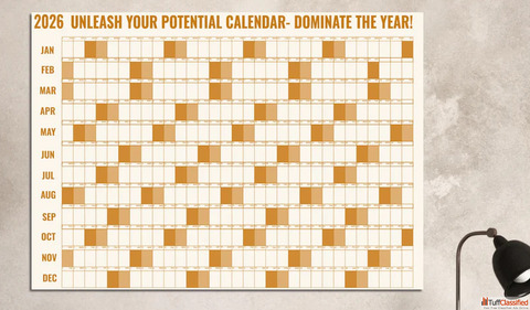 Huge Wall Calendar for Better Time Management Yearly Planning MasterYourYear