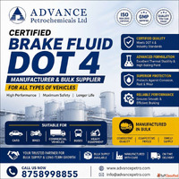 Certified Brake Fluid DOT 4 Supplier for All Vehicles