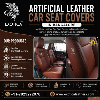 Artificial leather car seat covers in Bangalore
